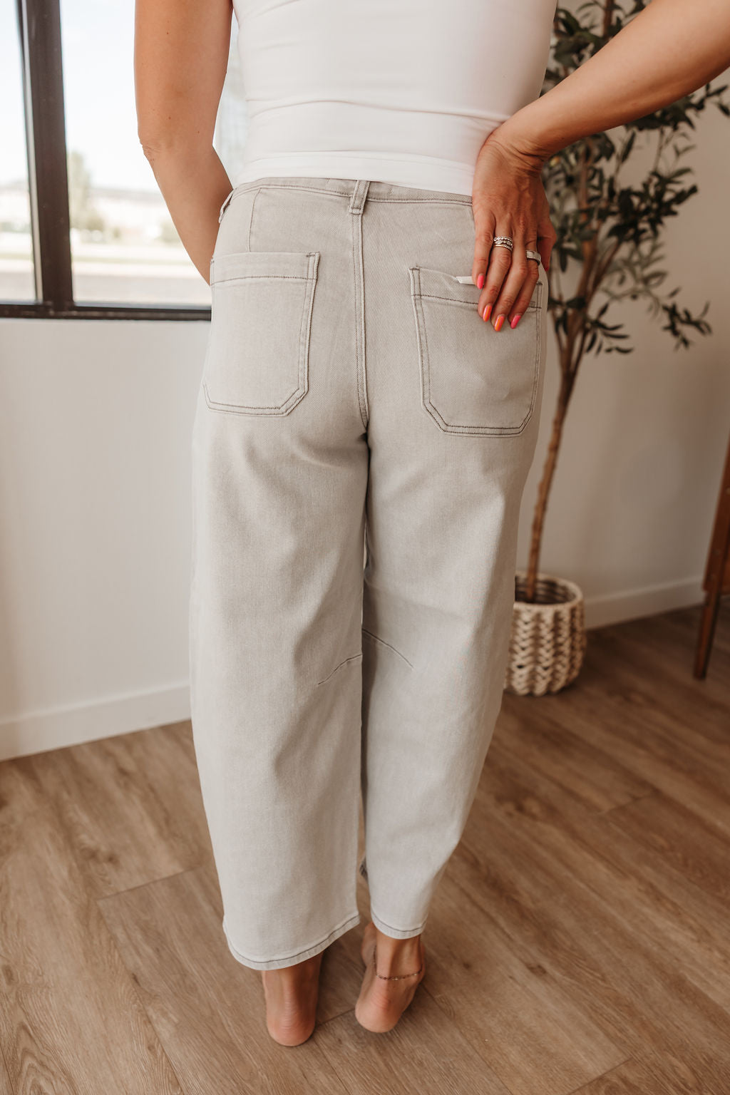 Risen Slouchy Crop Barrel Jeans