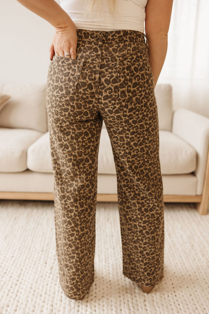 Wide Leg Animal Print Pants