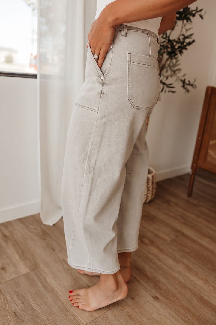Risen Slouchy Crop Barrel Jeans