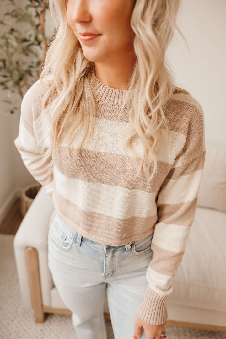 Crop Striped Sweater