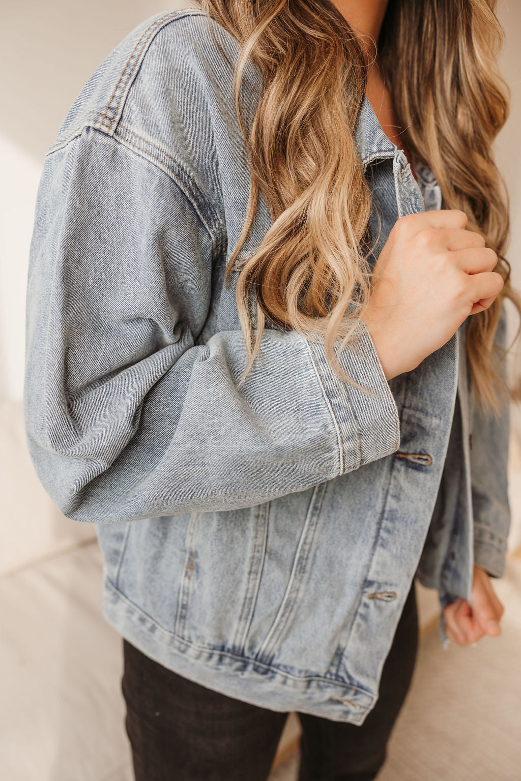 Boxy-Cut Denim Jacket