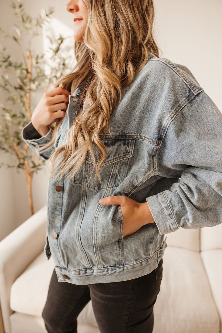 Boxy-Cut Denim Jacket