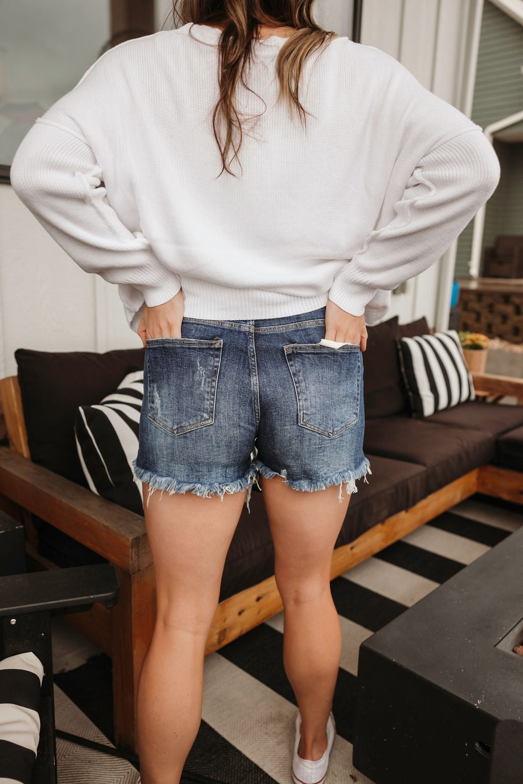 Risen High Rise Side Slit Shorts