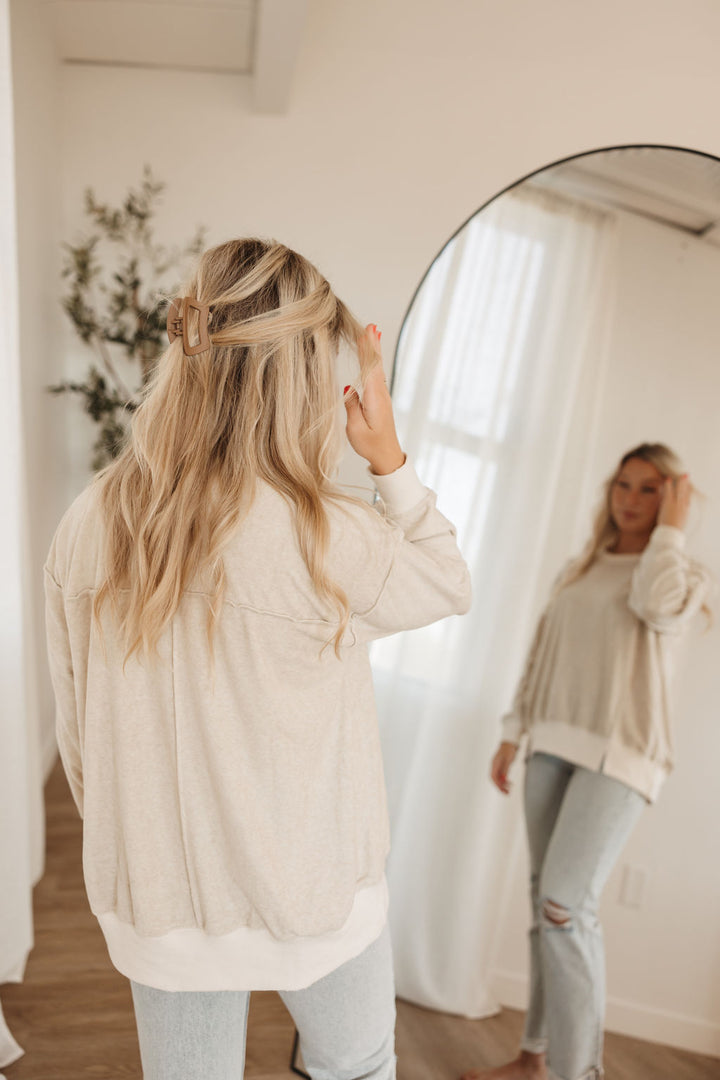 Oversized Velour Sweatshirt