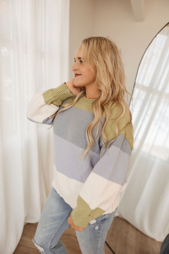 Striped Color Block Sweater