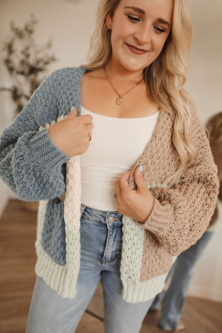 Color Block Cardigan