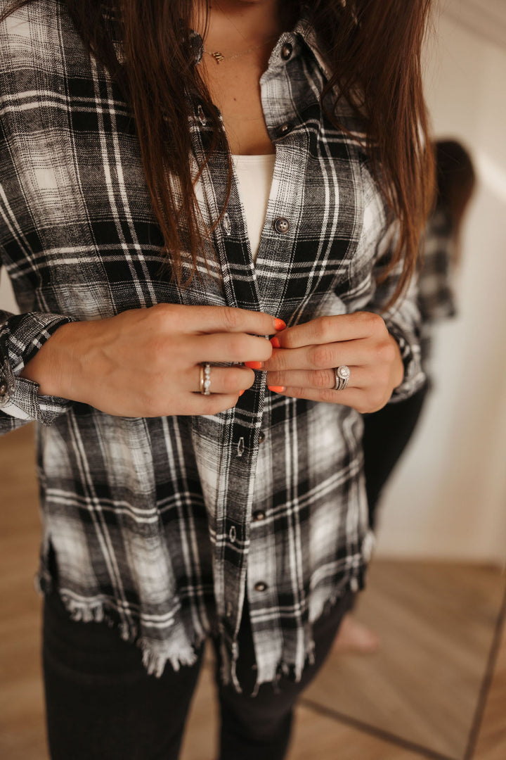 Black Plaid Shirt