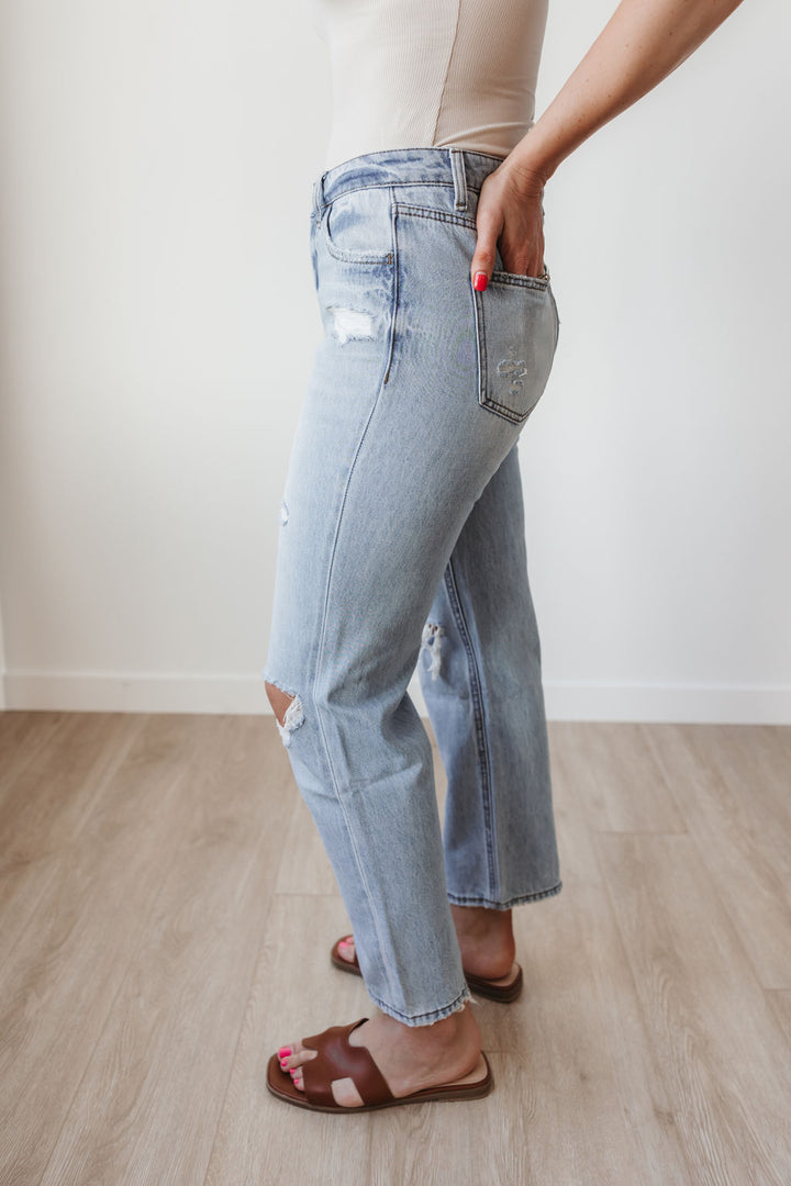 LOVERVET High Rise Straight Jeans