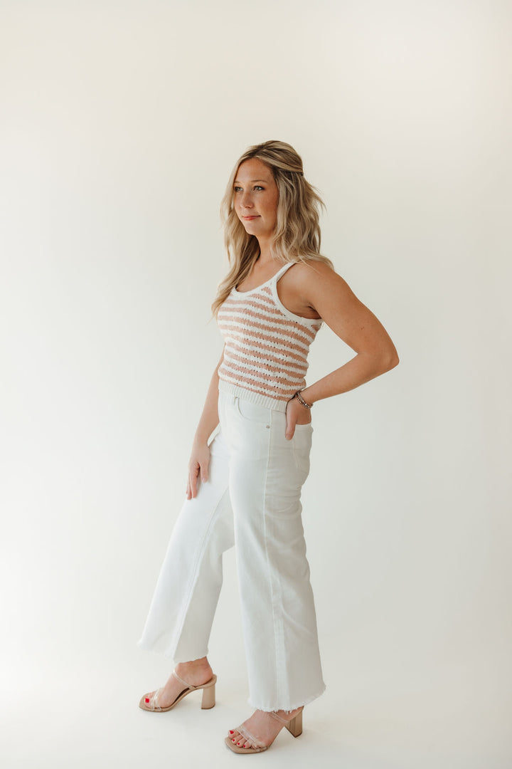 Risen High Rise Crop Wide Leg Jeans