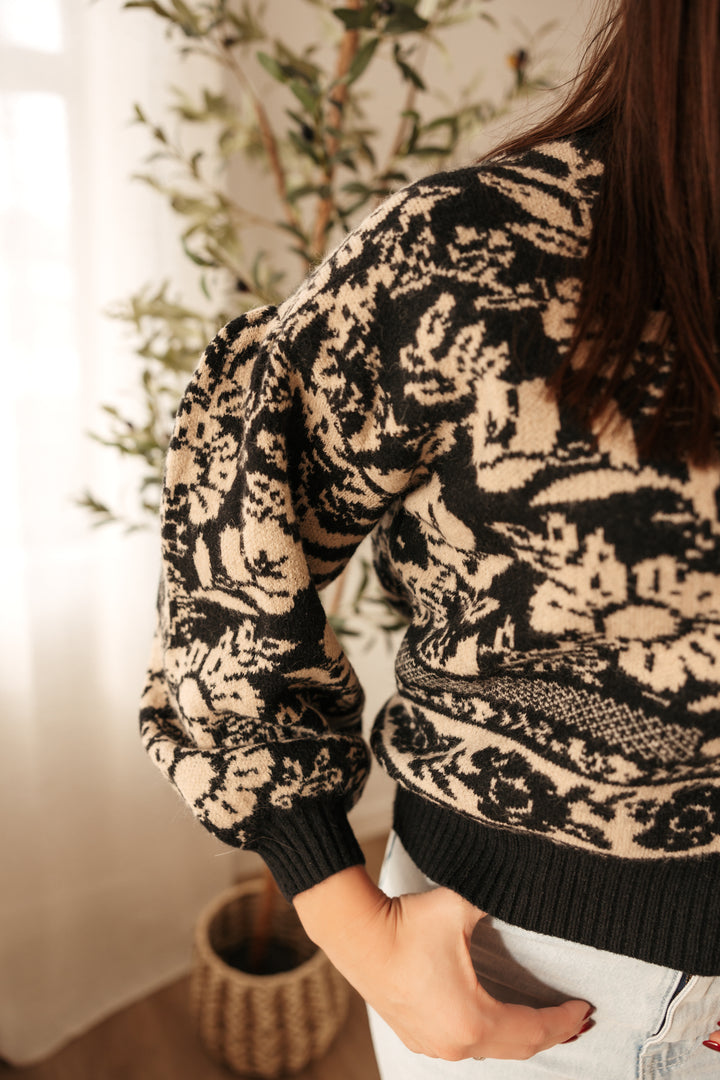 Vintage Pattern Knit Sweater