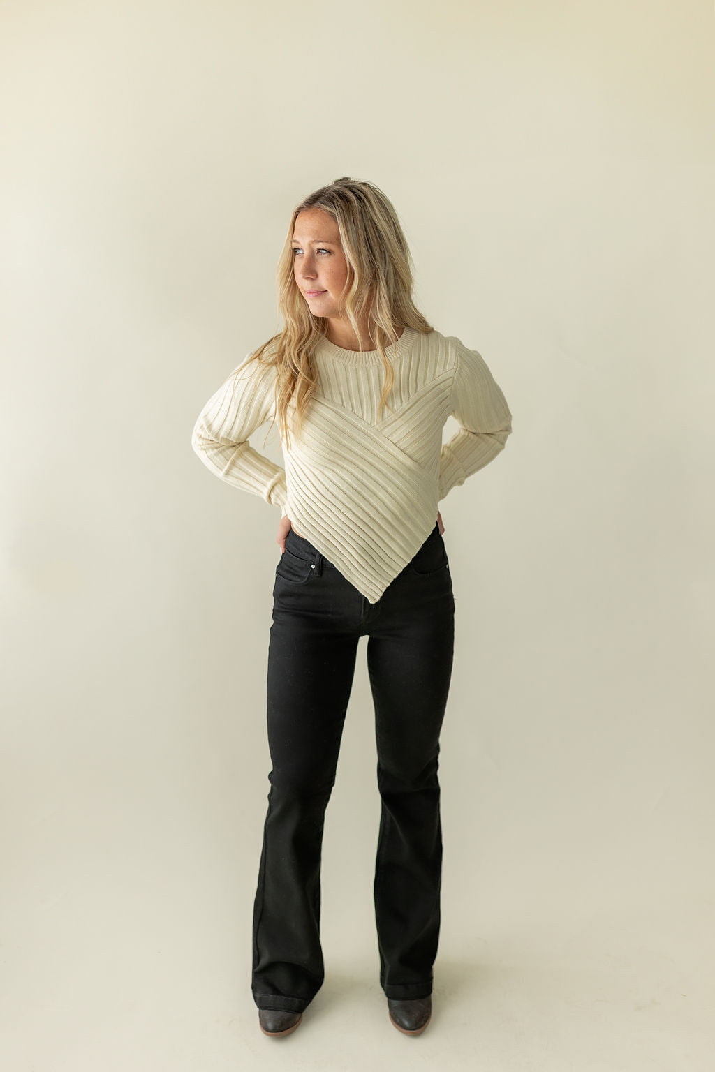 Asymmetrical Hem Sweater