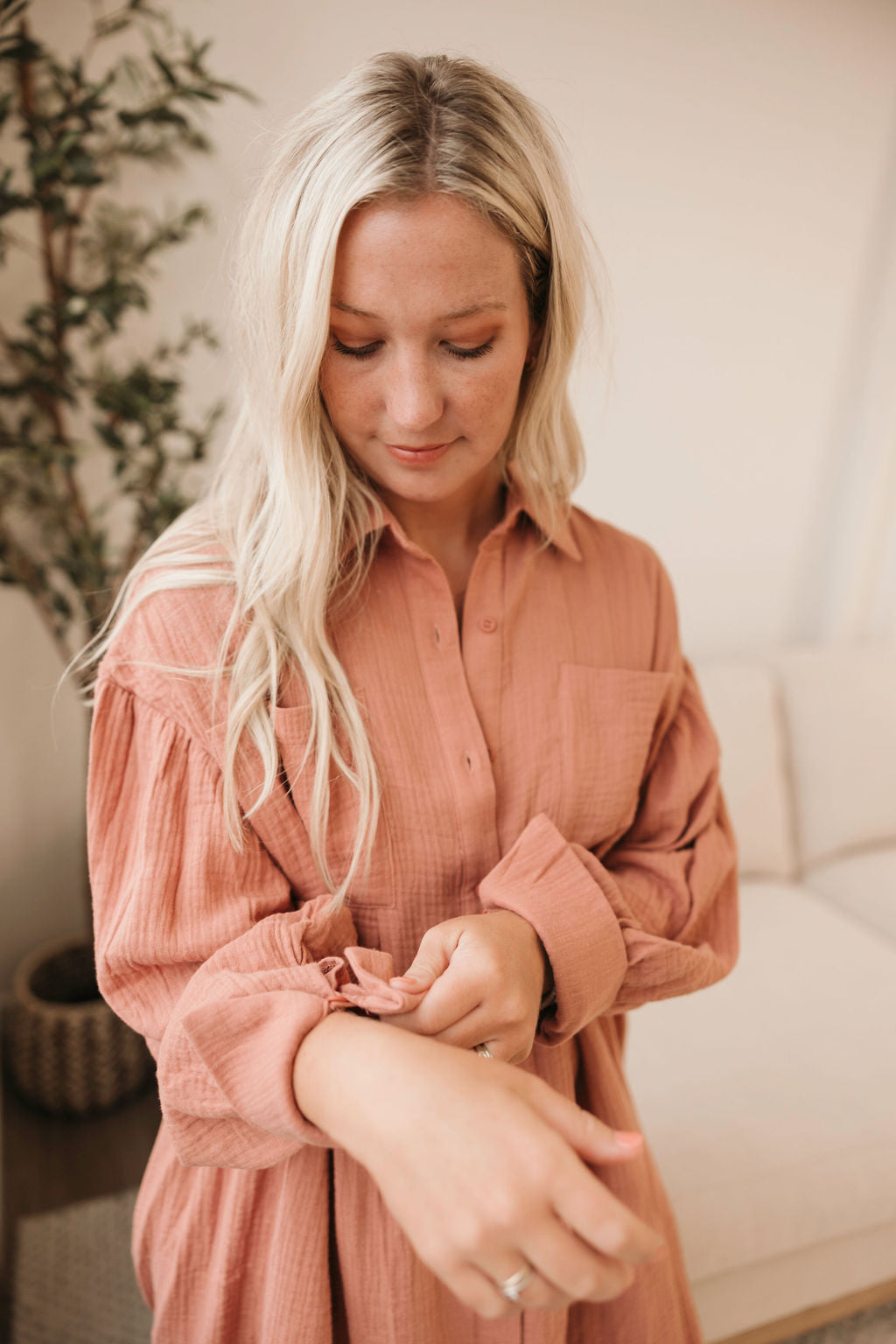 Oversized Shirt Mini Dress