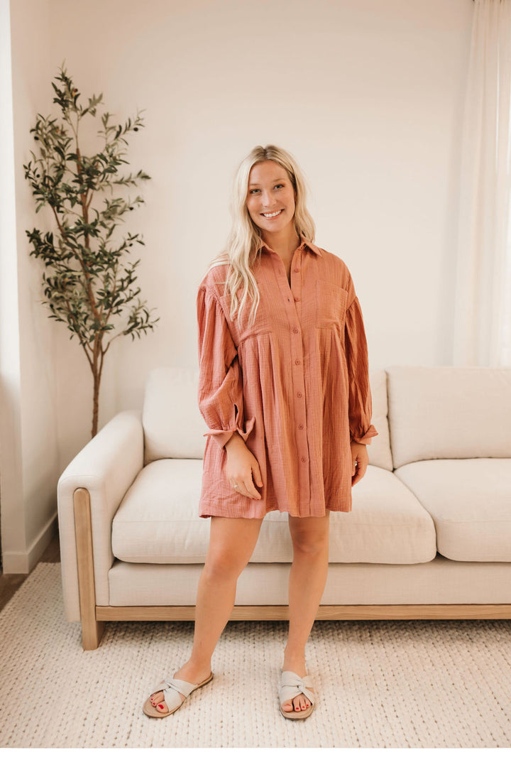 Oversized Shirt Mini Dress