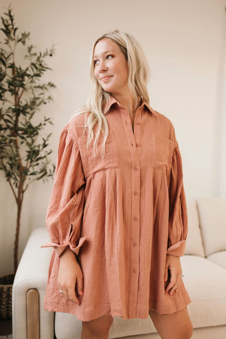 Oversized Shirt Mini Dress