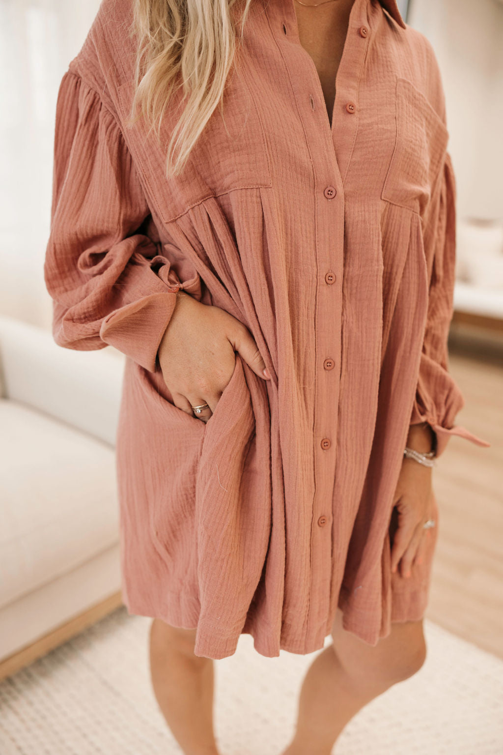 Oversized Shirt Mini Dress