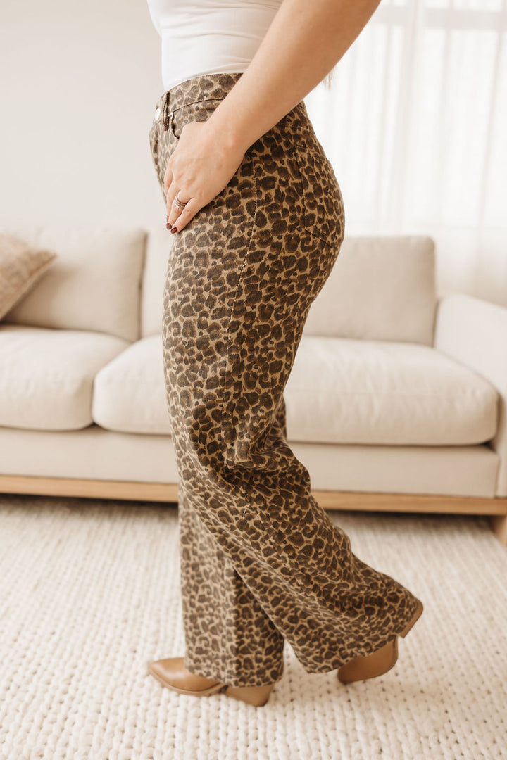 Wide Leg Animal Print Pants