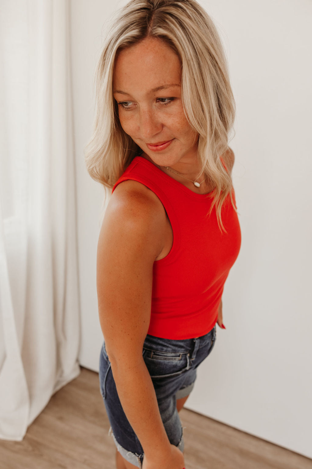 Micro Ribbed Sleeveless Top